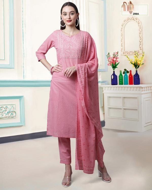 Eliza 273 Fancy cambric Kurti With Bottom Dupatta Collection